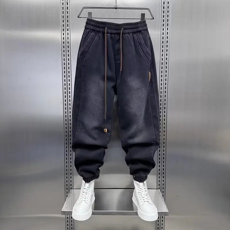 Men's Harem Jeans Japanese Harajuku Luxury Brand Baggy Hip Hop