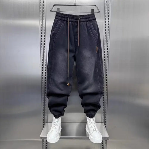 Men's Harem Jeans Japanese Harajuku Luxury Brand Baggy Hip Hop