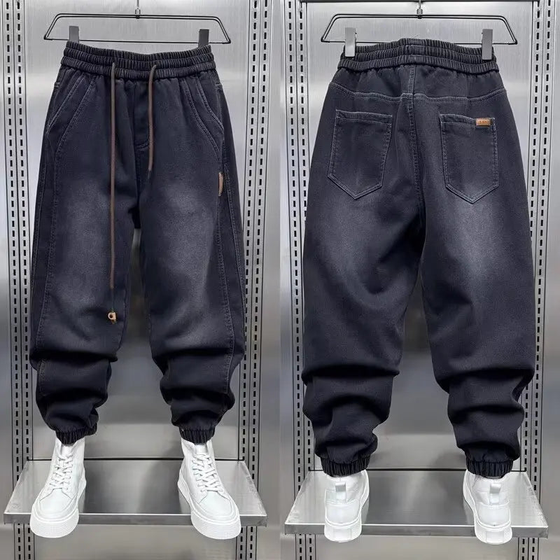 Men's Harem Jeans Japanese Harajuku Luxury Brand Baggy Hip Hop