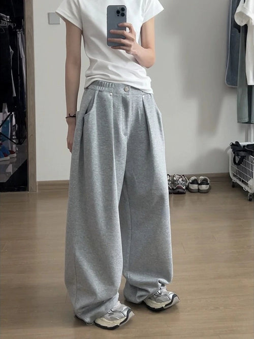 HOUZHOU Vintage Baggy Sweatpants Women Autumn 2024 New Y2k Korean