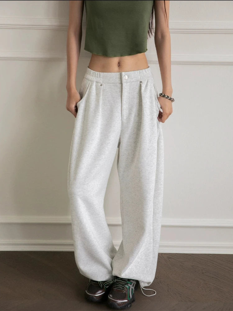 HOUZHOU Vintage Baggy Sweatpants Women Autumn 2024 New Y2k Korean