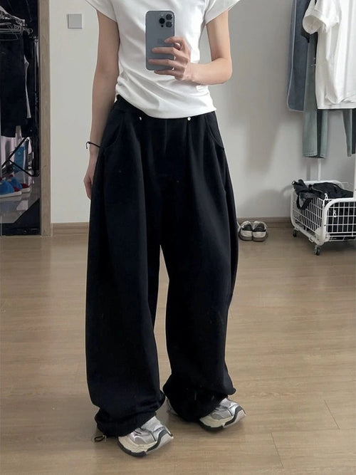HOUZHOU Vintage Baggy Sweatpants Women Autumn 2024 New Y2k Korean