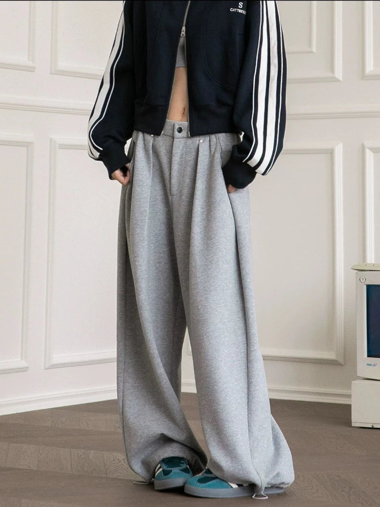 HOUZHOU Vintage Baggy Sweatpants Women Autumn 2024 New Y2k Korean
