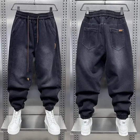 Men's Harem Jeans Japanese Harajuku Luxury Brand Baggy Hip Hop
