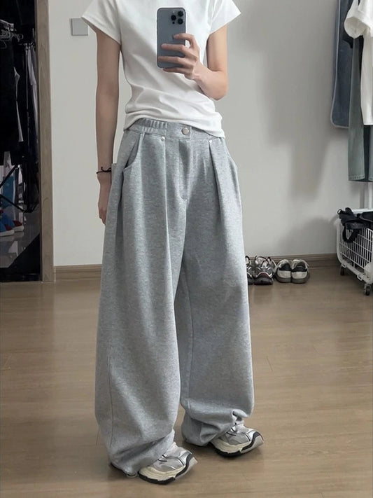 HOUZHOU Vintage Baggy Sweatpants Women Autumn 2024 New Y2k Korean